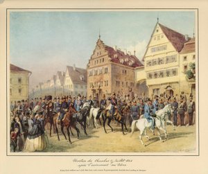 Feierliche Eröffnung des Landtags durch König Karl von Württemberg - kurz nach seinem Amtsantritt - am 5. heinäkuuta 1864 tekijältä after Louis Braun